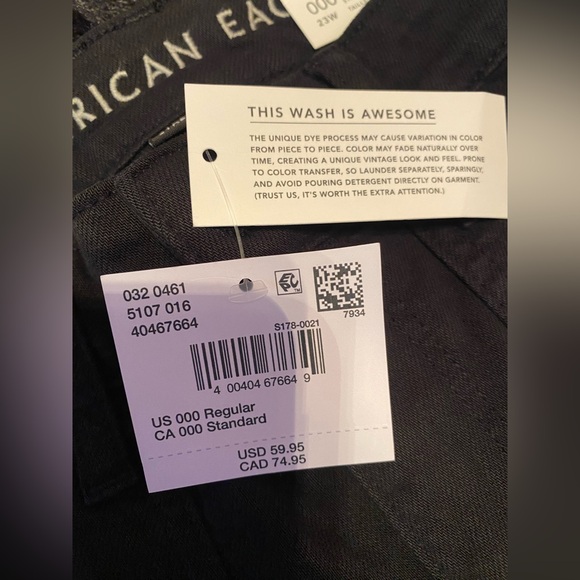 AE Dreamy Drape Woven Super High-Waisted Baggy Wide-Leg Pant - Black NWT - Picture 8 of 14